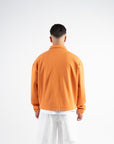 Helios Ribbed Jacket - Orange/Off-White