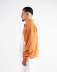 Helios Ribbed Jacket - Orange/Off-White