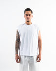 Solar Sleeveless Tee - White