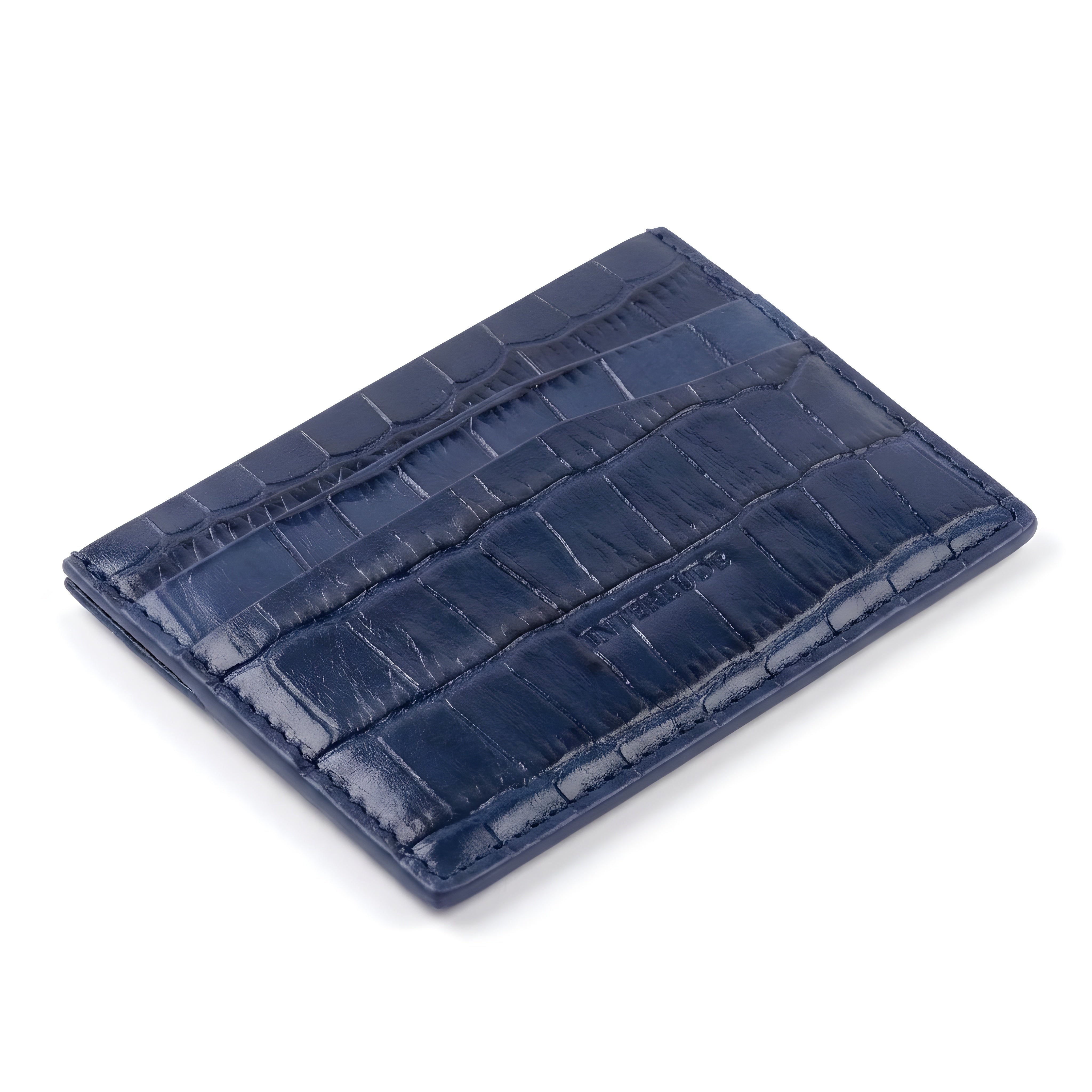 Croc Cardholder - Midnight Navy – INTERLUDE