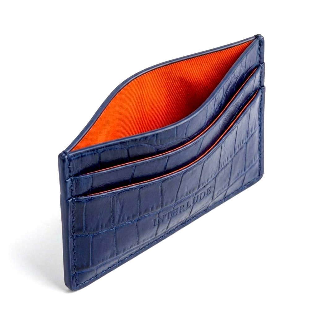 Croc Cardholder - Midnight Navy – INTERLUDE