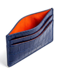Croc Cardholder - Midnight Navy