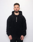 Curderoy 1/2 Zip Hoodie - Onyx Black