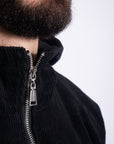 Curderoy 1/2 Zip Hoodie - Onyx Black