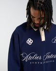 Midnight Blossom Polo Shirt - Midnight Navy