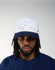 Midnight Blossom Cap - White/Midnight Navy