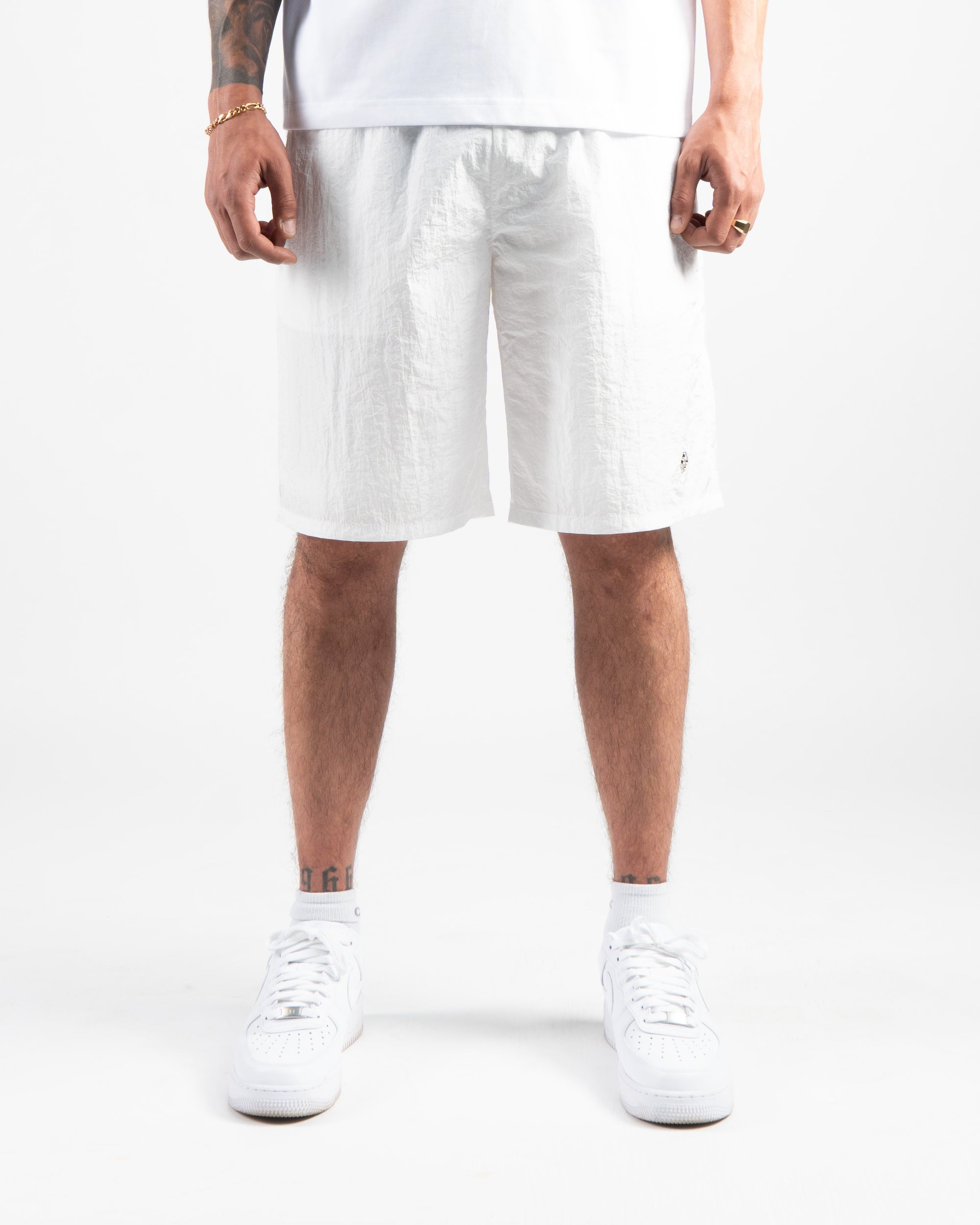 Mirage Nylon Shorts - White