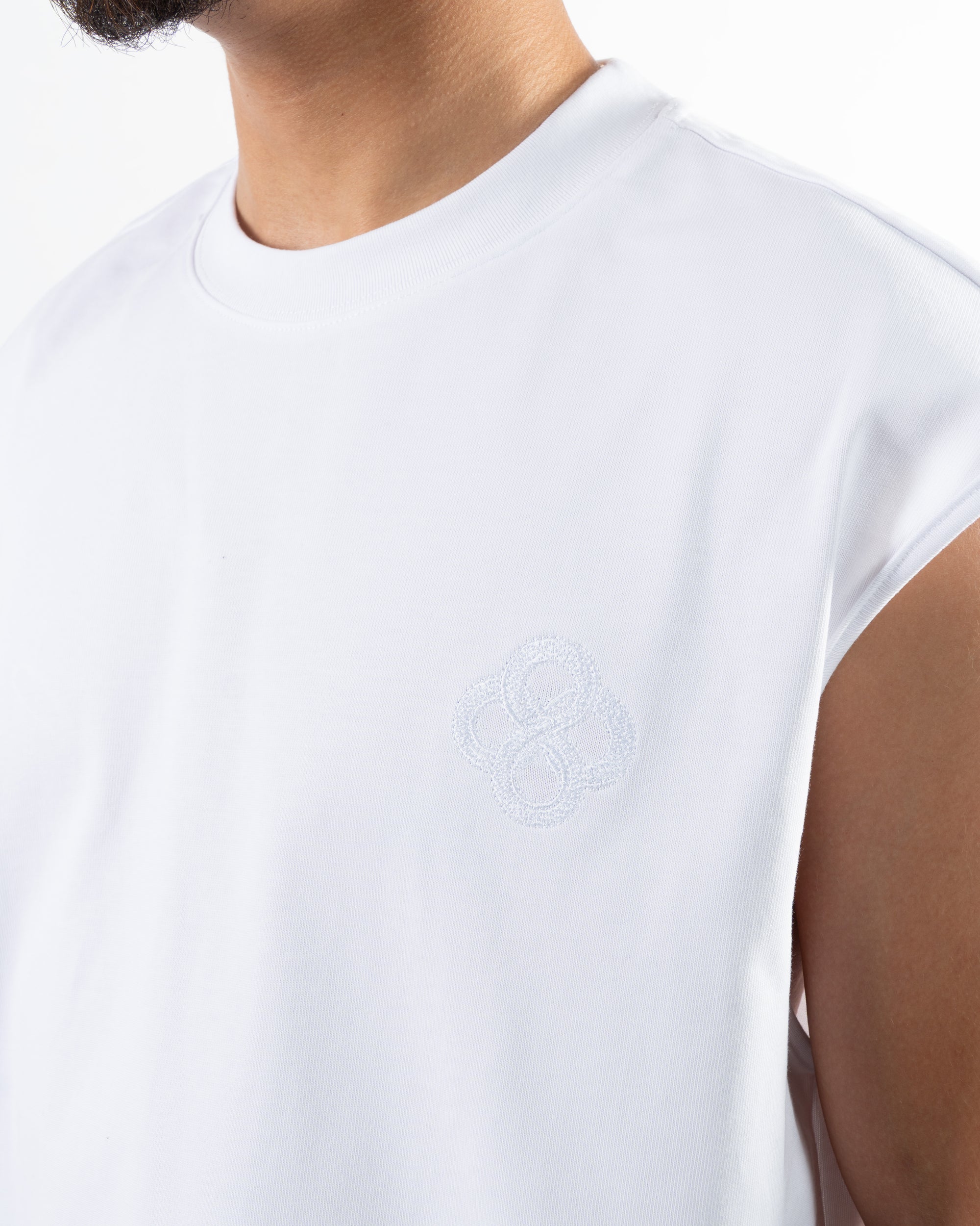 Solar Sleeveless Tee - White