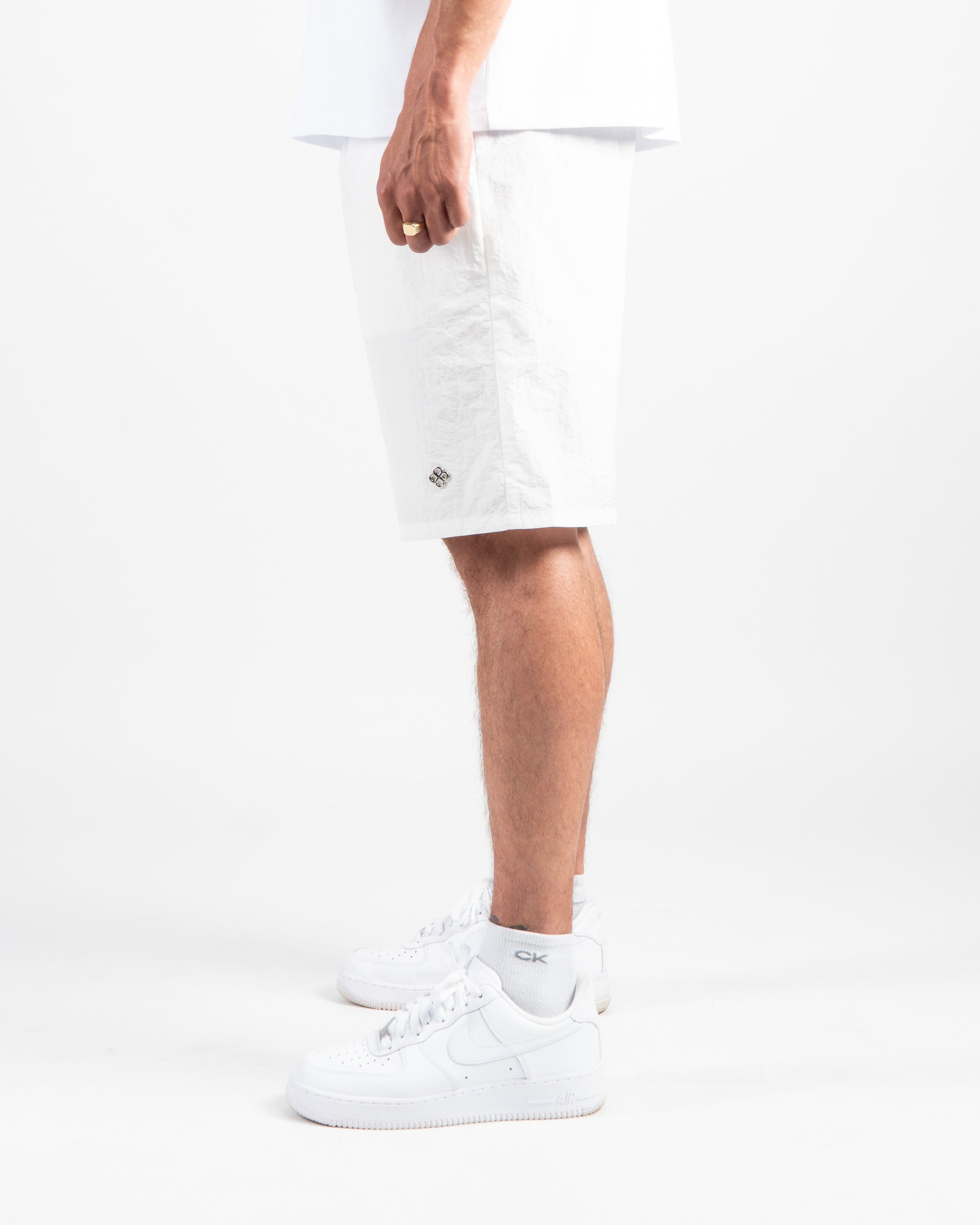 Mirage Nylon Shorts - White