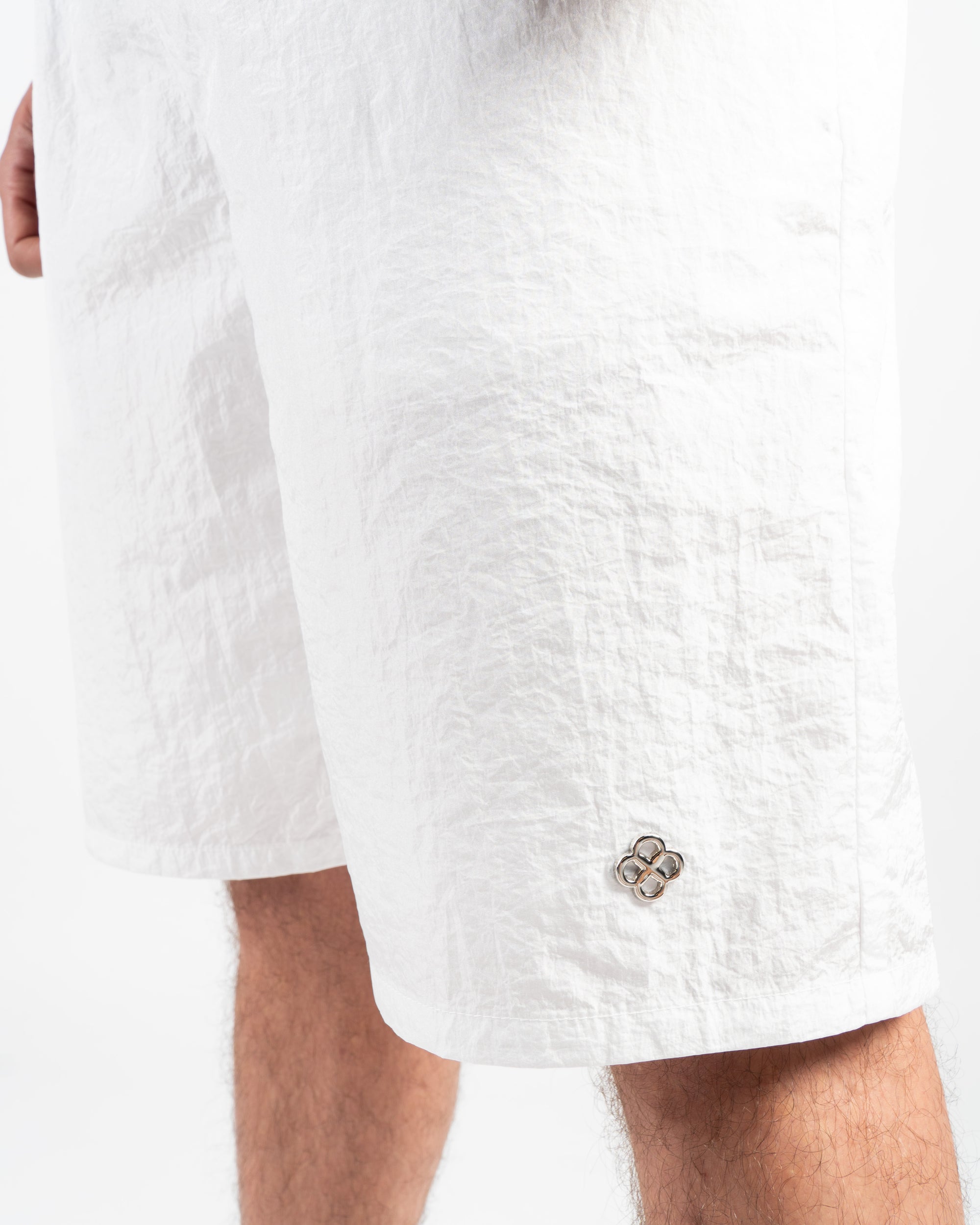 Mirage Nylon Shorts - White