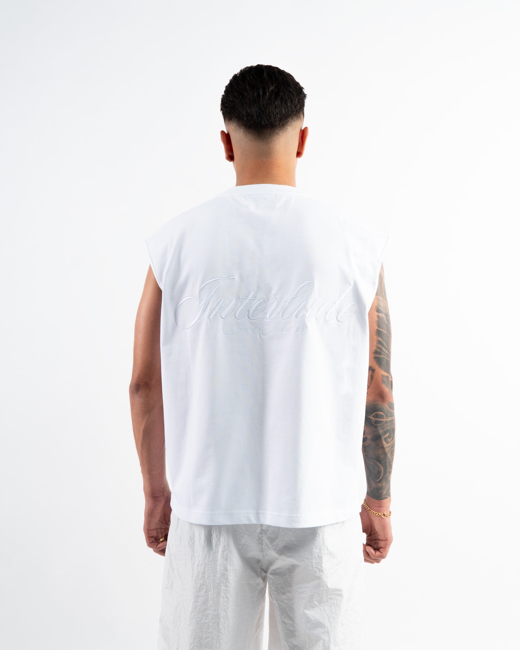 Solar Sleeveless Tee - White