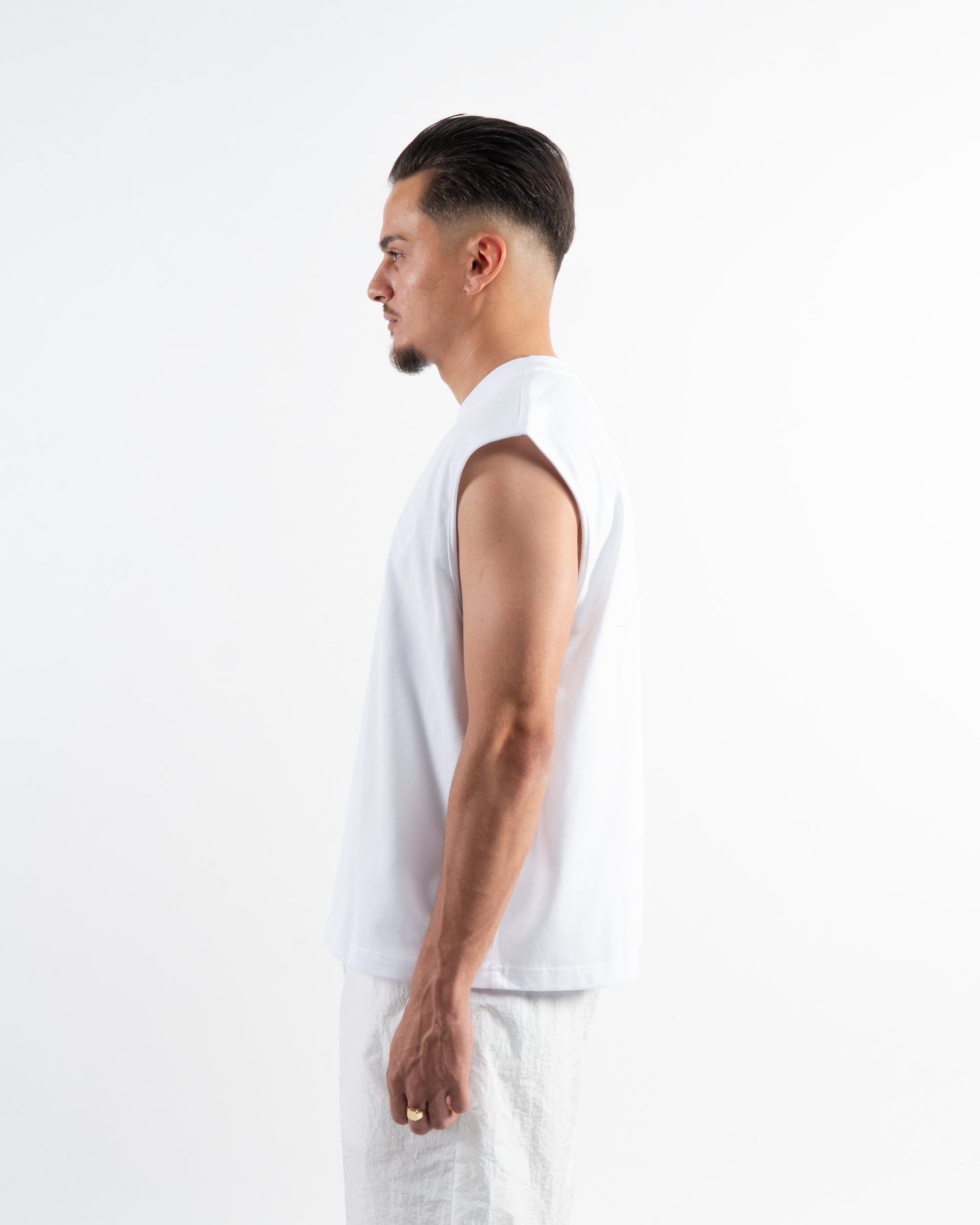 Solar Sleeveless Tee - White