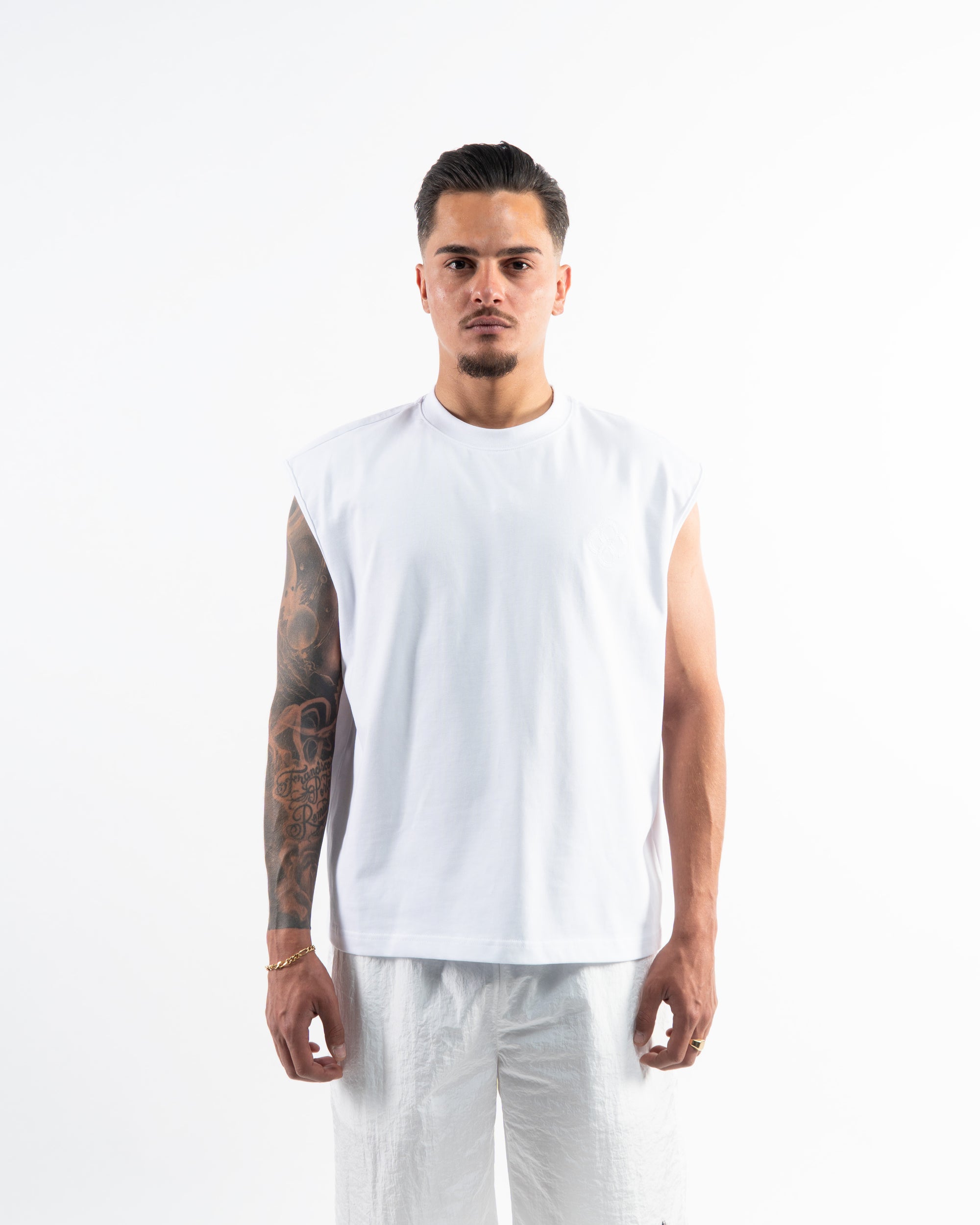 Solar Sleeveless Tee - White