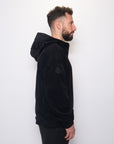 Curderoy 1/2 Zip Hoodie - Onyx Black