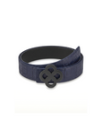 Reversible Croc Ouro Belt - Onyx Black / Midnight Navy