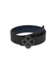 Reversible Croc Ouro Belt - Onyx Black / Midnight Navy